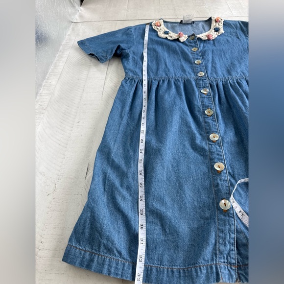 Vintage Women’s Denim Dollcore
Babydoll Floral Collar Mini Dress size Medium. - Picture 6 of 8